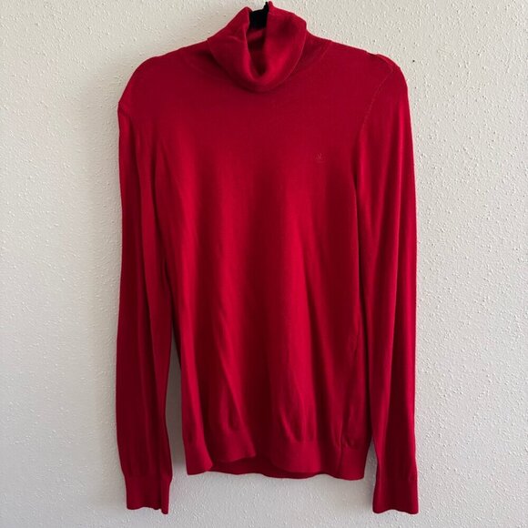 Lauren Ralph Lauren Red Turtleneck Sweater, Size XL - Picture 1 of 4